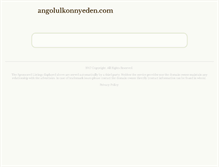 Tablet Screenshot of angolulkonnyeden.com